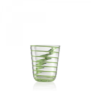 Water Glass Twist Green