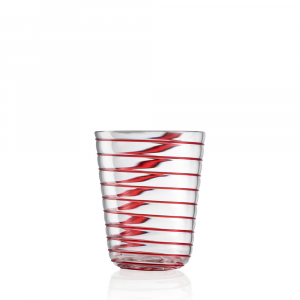 Water Glass Twist Red