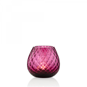 Candle Holder Macramè  Little Ruby Red