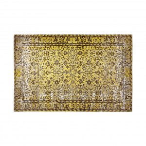 Wira - Tappeto in viscosa, color ocra invecchiato stile classico, dimensioni 300 x 200 x 1 cm.