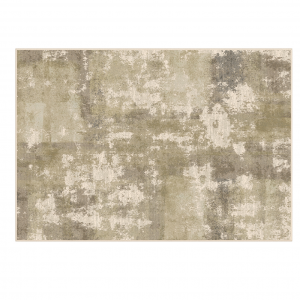 Cecia - Tappeto in viscosa, colore beige stile classico, dimensioni 340 x 240 x 1 cm.