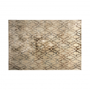 Chris - Tappeto in viscosa, color sabbia stile coloniale, dimensioni 290 x 200 x 1 cm.