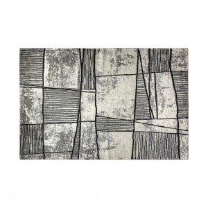 Noelia - Tappeto in viscosa, tonalità marroni e nere stile coloniale, dimensioni 300 x 200 x 1 cm.