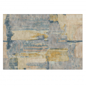 Aida - Tappeto in viscosa, tonalità blue astratto stile classico, dimensioni 290 x 200 x 1 cm.