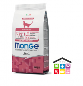 Monge cat Sterilised Monoprotein – Manzo 1,5kg