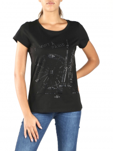 T-shirt DILLY con stampa strass NENETTE