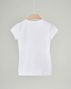 T-shirt bianca in jersey stretch con stampa Minnie 8-12 anni