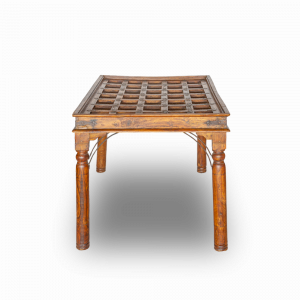 Tavolo in legno di palissandro indiano con portale in teak 
