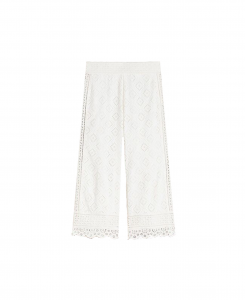 Pantaloni cropped cotone bianchi - TWIN SET