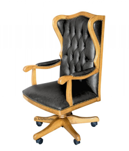 Upholstered swivel office armchair King