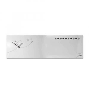 Orologio da muro organizer orizzontale Paperplan bianco 100x30cm