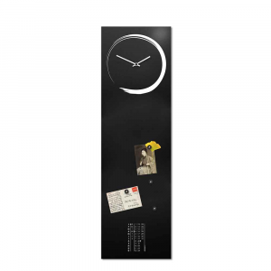 Orologio da muro con calendario e organizer S-enso nero 100x30 cm