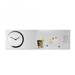 Orologio da muro con calendario e organizer S-enso bianco 100x30 cm