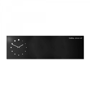 Orologio da muro con organizer Loading nero 100x30 cm