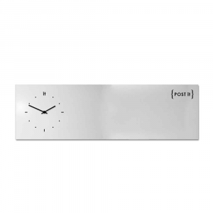 Orologio da muro con organizer Post-it bianco 100x30 cm