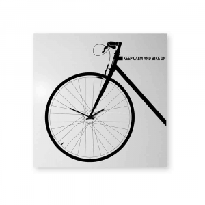 Wanduhr Bike weiß 80x80 cm