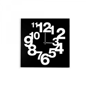 Orologio da muro Numbers Circle nero