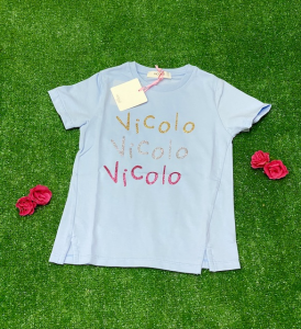 Tshirt Vicolo Bambina con loghi lurex