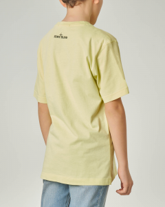 T-shirt gialla mezza manica con maxi logo 8 anni