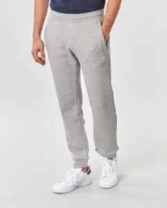 Pantalone grigio in felpa con logo Trifoglio piccolo ricamato