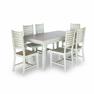 Tavolo in legno di acacia azzurro grigio 