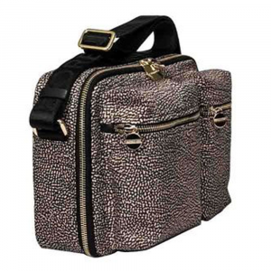 BORSA A TRACOLLA BORBONESE CRUISE IN JET OP 923981I15 X11 OP NATURALE/NERO