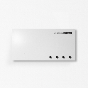 Portastrofinacci organizer MyKitchen grigio chiaro 40x20cm con 3 magneti