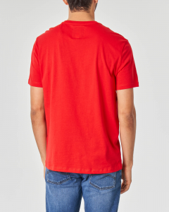 T-shirt mezza manica rossa con logo AX applicato sul petto