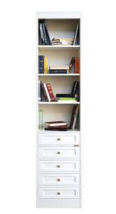 Classic modular bookcase 5 drawers lacquered 