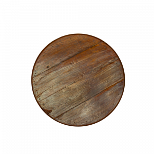 Tavolo round cm 100 in legno di teak antique Bali dark brown
