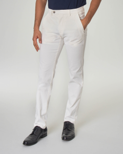 Pantalone chino bianco micro armatura