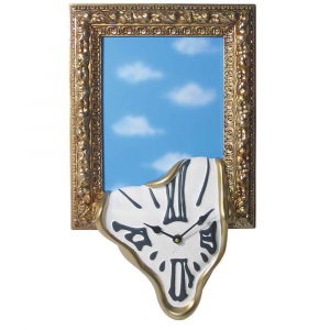 Orologio da muro portafoto e specchio in resina decorata a mano