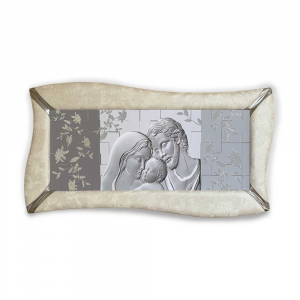 Painting print on canvas Betti eco-leather cream Holy Family 148x78cm