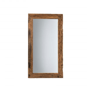 Calgary - Specchio con cornice in legno massello, colore naturale stile rustico vintage, dimensioni: (cm 90 x 160 h), (cm 105 x 140 h)