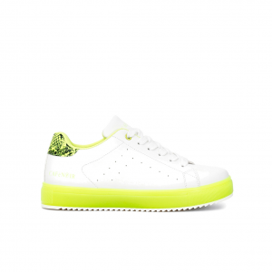 Sneaker bianca/giallo fluo CAFèNOIR