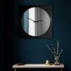Orologio da parete Narciso specchio tondo a muro nero 50x50