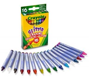 Crayola 16 Pastelli a Cera Glitter