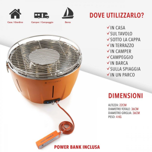 Pack completo Instagrill barbecue portatile per camper e barca by Classe Italy