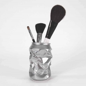Penholder Lattina Can multipurpose Vase in chrom resin