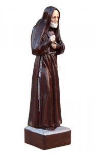 Statuette Padre Pio en bois