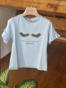 Tshirt Bambina Vicolo Girl Motivo Ciglia Anni 2, 4, 6, 10
