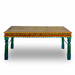 Tavolo dipinto in legno di acacia indiano