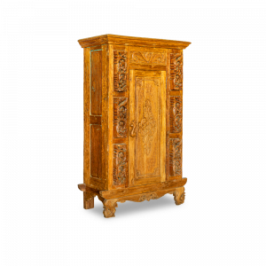 Credenza / Armadio alto in legno di teak con dettagli laterali