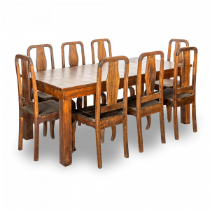 Tavolo allungabile con prolunga centrale a scomparsa in legno di teak balinese finitura 