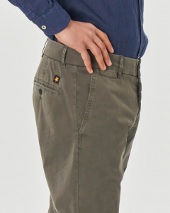 Pantalone chino marrone in cotone stretch