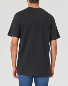 T-shirt nera in jersey con logo Trifoglio grande davanti