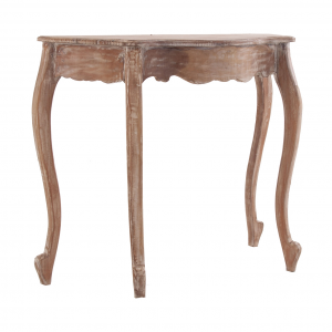Kouvola - Tavolo consolle in legno di pino, colore naturale decapato stile vintage, dimensione 90 x 36 x 76 cm.