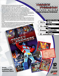 Stickers Album TRANSFORMERS by Universo Retrò