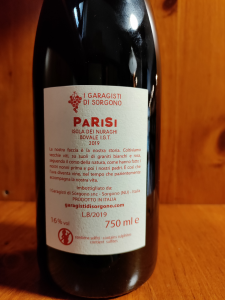 Parisi Isola dei Nuraghi Bovale Igt 2019 cl.75