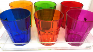 Bicchieri colorati in san, kit 6 colori Granity Vesta